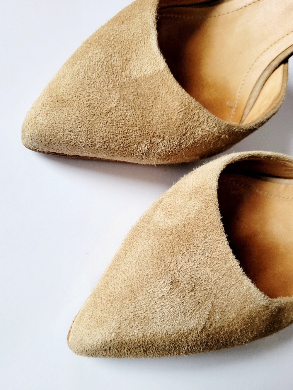 IRO Taupe Tan Suede Leather Pointed-Toe D'Orsay Pumps EU 36/US 5.5 - Picture 9 of 16
